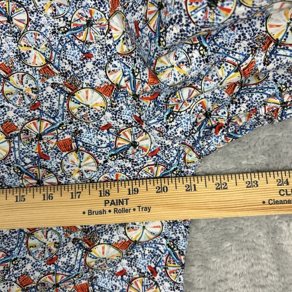 Jared Lang Men's Size M Cotton Long Sleeve Casual Shirt Blue Bicycle Basket - Picture 3 of 7